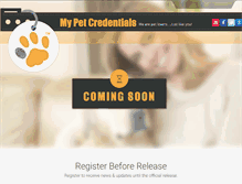 Tablet Screenshot of mypetcredentials.com